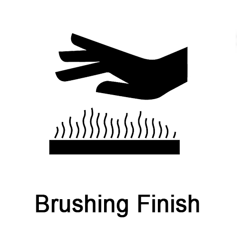 brush finish/peach finish