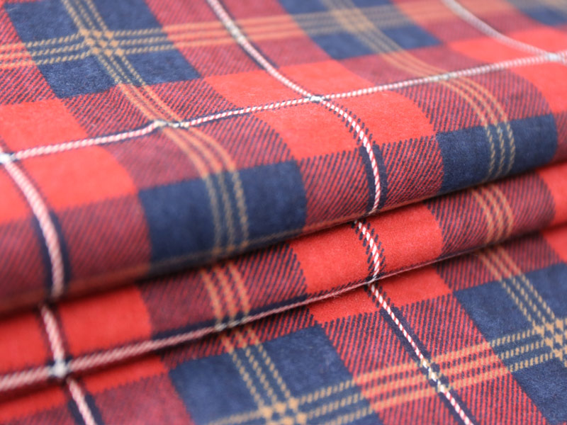 Check Pattern Cotton Flannel Fabric for Shirts and Pajamas